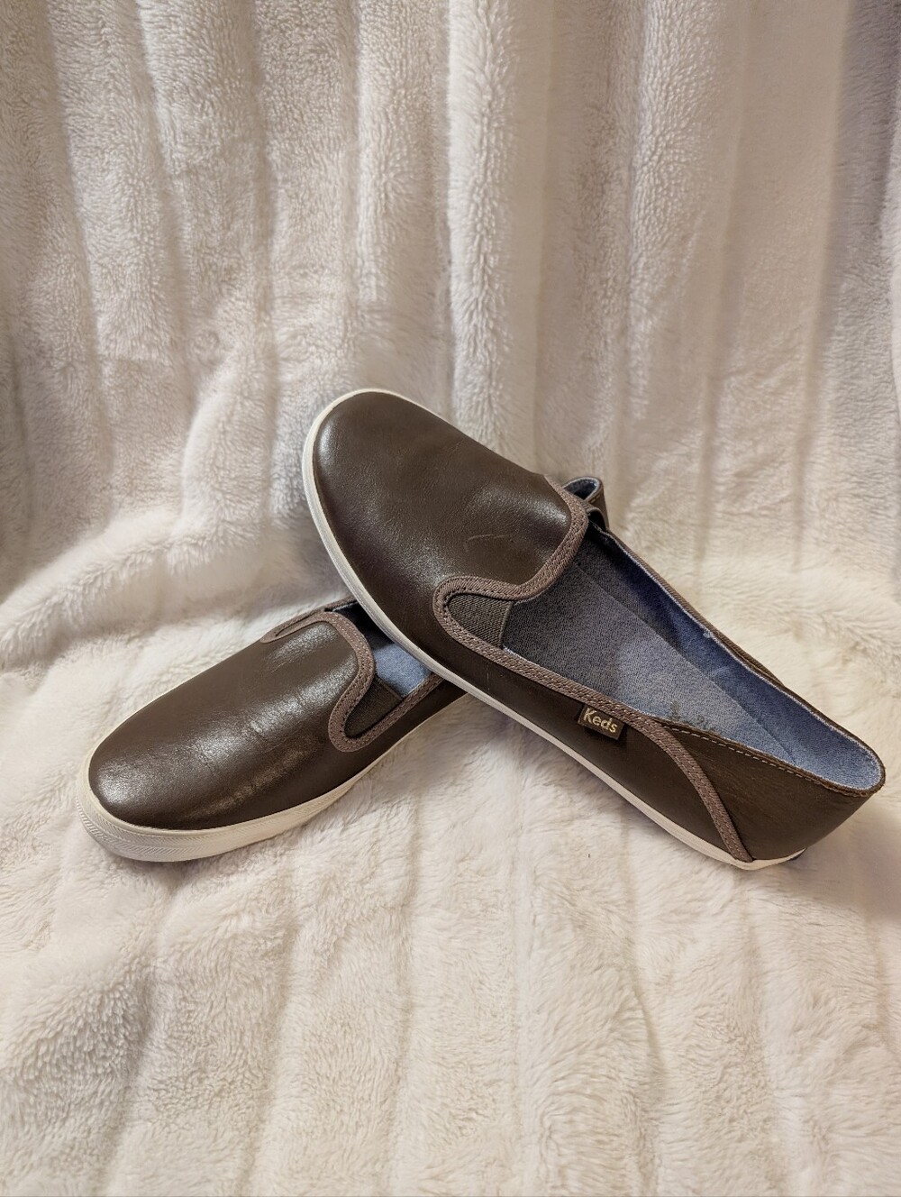Keds Women’s Slip-On Casual Shoes in Dark Brown Size 8